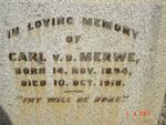 MERWE Carl, v.d. 1894-1918