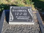 HAASBROEK Hester 1916-1998