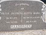 HAASBROEK Pieter Jacobus 1875-1959 & Aletta M.  VAN ZYL 1878-1962