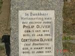 OLIVIER Philip 1849-1905 & Gertruida BONTHUYS 1856-1937