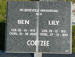 COETZEE Ben 1915-2007 & Lily 1921-1999