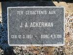 ACKERMAN J.A. 1851-1911