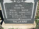 TALJAARD Willie 1875-1948 & Martie BARNARD 1877-1962