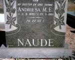NAUDE Andriesa M.E. 1899-1980