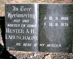 LABUSCHAGNE Hester A.H. 1905-1975