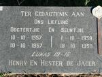 JAGER Henry, de 1959-1959 :: DE JAGER Hester 1957-1957