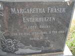 ESTERHUIZEN Margaretha Fraser nee ROUX 1890-1958