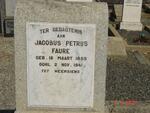 FAURE Jacobus Petrus 1885-1941