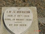 NIEKERK I.W., v 1919-1920