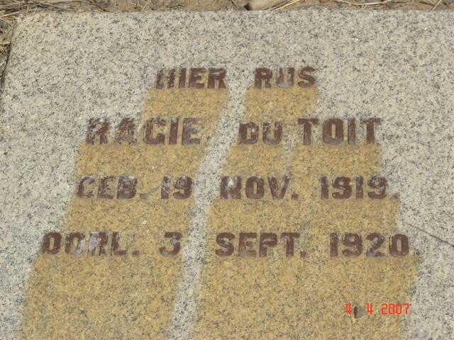 TOIT Ragie, du 1919-1920