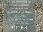 DICKS Christiaan Hendrik Petrus 1896-1963