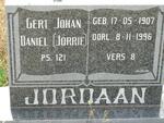 JORDAAN Gert Johan Daniel 1907-1996