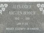 BEKKER Alexander Kirsten 1910-1961