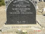 BADENHORST Maria Elizabeth nee BOTES 1896-1954