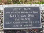 DYK Kato, van nee HOLDER 1896-1971