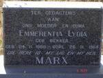 MARX Emmerentia Lydia nee BEKKER 1888-1984
