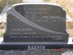 BASSON Willem Diederick 1877-1935 & Anna Francina 1887-1971