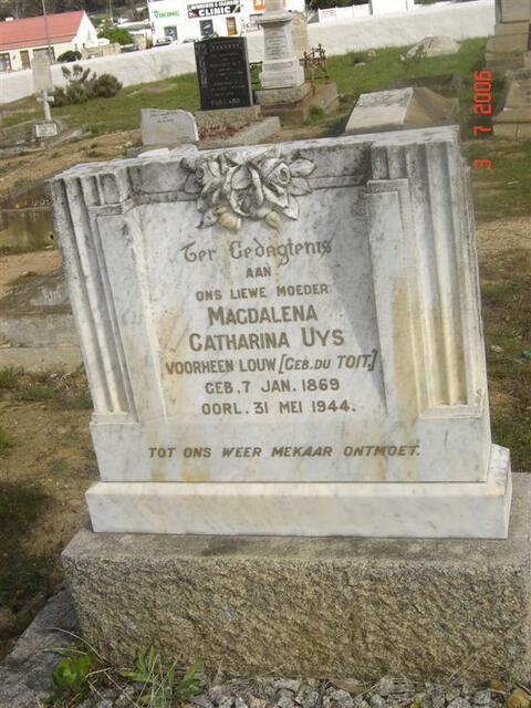 UYS Magdalena Catharina, voorheen LOUW nee DU TOIT 1869-1944