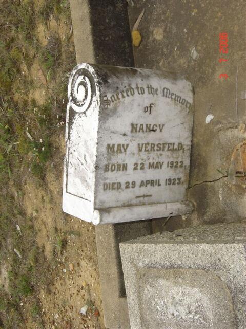 VERSFELD Nancy Mary 1922-1923