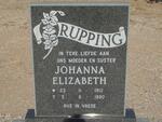 RUPPING Johanna Elizabeth 1912-1990