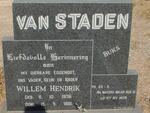 STADEN Willem Hendrik, van 1936-1981