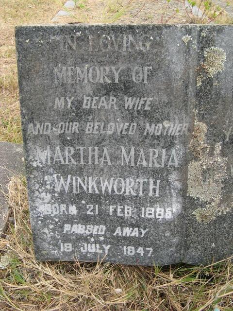 WINKWORTH Martha Maria 1885-1947