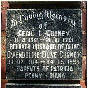 GURNEY Cecil L. 1912-1993 & Gwendoline Olive 1914-1998