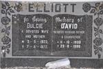 ELLIOTT David 1930-1995 & Dulcie 1923-1972