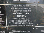 LEHMAN Theunis Louis 1932-1996