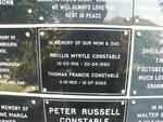 CONSTABLE Thomas Francis 1913-2003 & Phyllis Myrtle 1912-1990