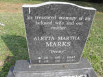 MARKS Aletta Martha 1941-2011