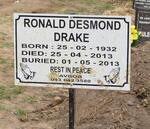 DRAKE Ronald Desmond 1932-2013