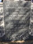 KLEYNHANS Elizabeth Wilhelmina 1890-1958