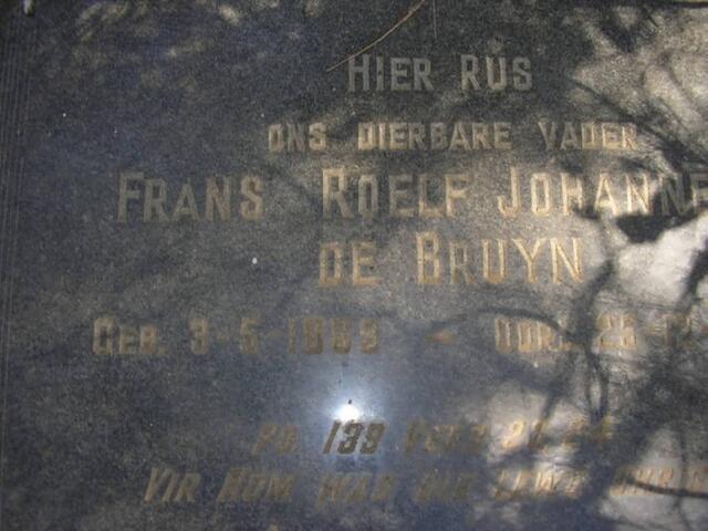 BRUYN  Frans Roelf Johannes, de 1859- 