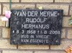 MERWE Rudolf Hermanus, van der 1958-2008