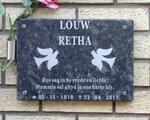 LOUW Retha 1918-2011