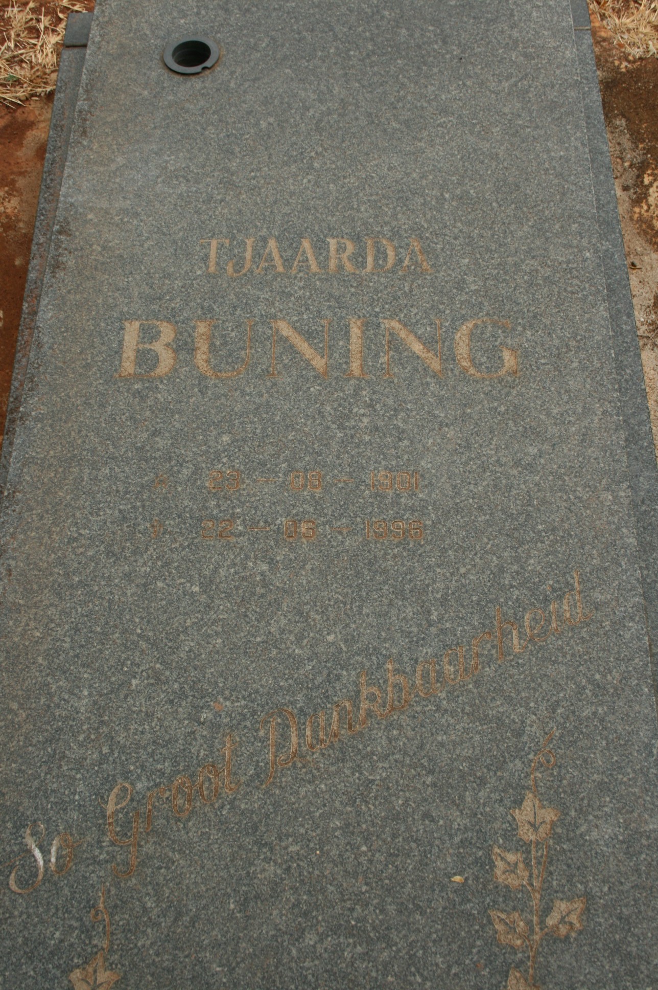 BUNING Tjaarda 1901-1996