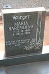 BURGER Maria Barendina 1901-1974