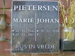 PIETERSEN Johan 1918- & Marie 1922-2003