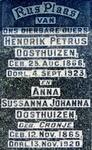 OOSTHUIZEN Hendrik Petrus 1866-1923 & Anna Sussanna Johanna CRONJE 1865-1920