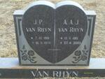 RHYN J.P., van 1901-1975 & A.A.J. 1915-2003