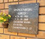 SPANGENBERG Girty 1921-2010