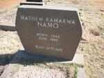 NAMO Mathew Ramakwa 1943-1980