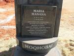 MQHOBAI Maria Manana 1937-2010