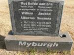 MYBURGH Willem Albertus 1921-1999 & Jacoba Susanna 1928-2003