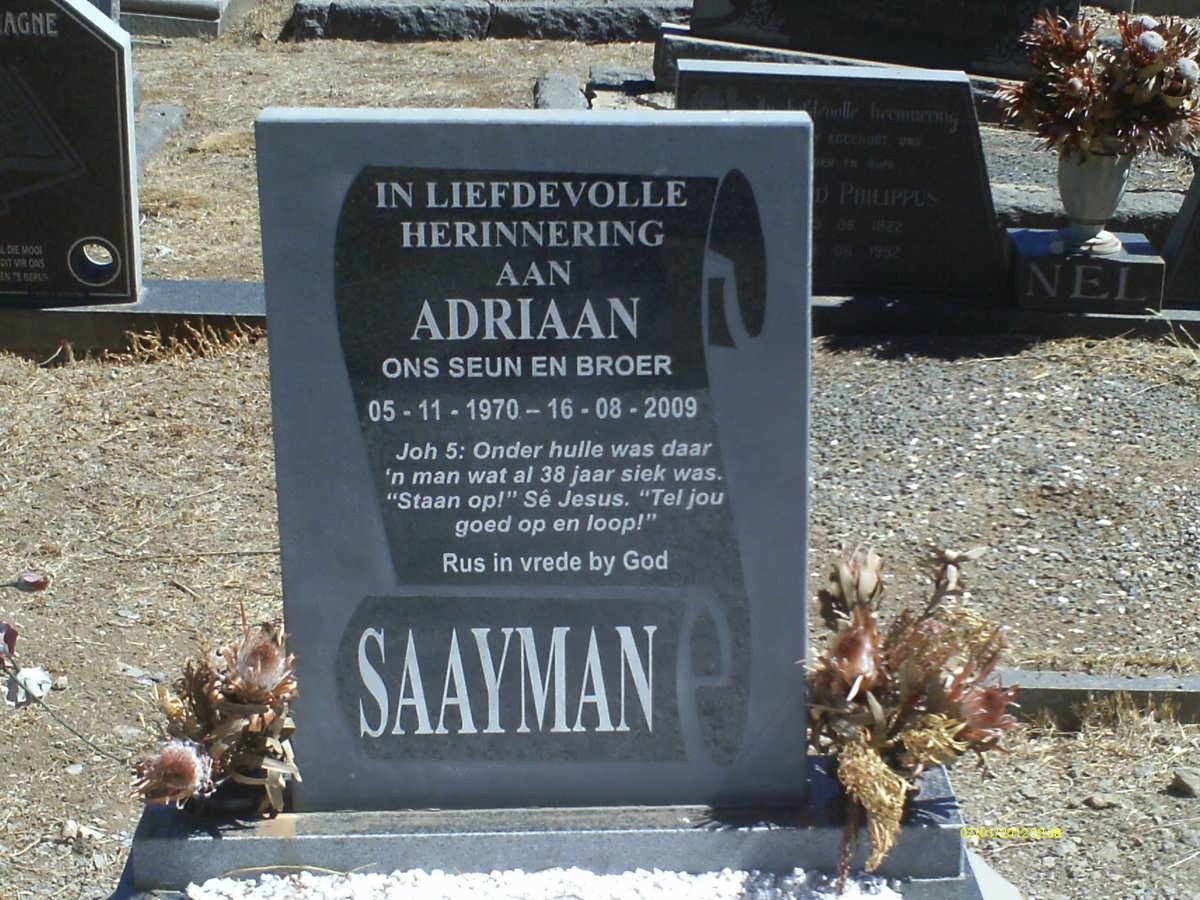 SAAYMAN Adriaan 1970-2009