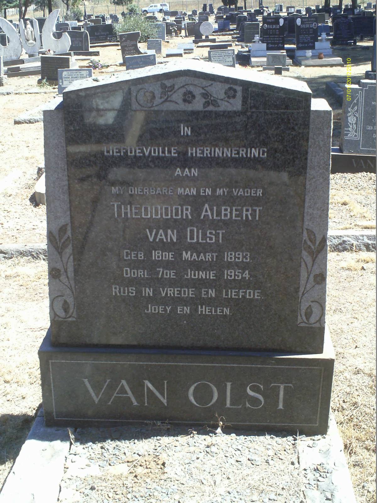 OLST Theodoor Albert, van 1893-1954