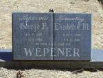 WEPENER George F. 1905-1954 & Elizabeth C.M. 1906-1980