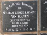 ROOYEN William George Raymond, van 1972-1994