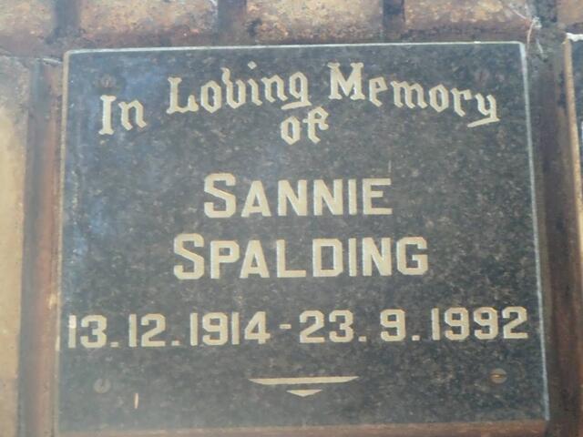 SPALDING Sannie 1914-1992